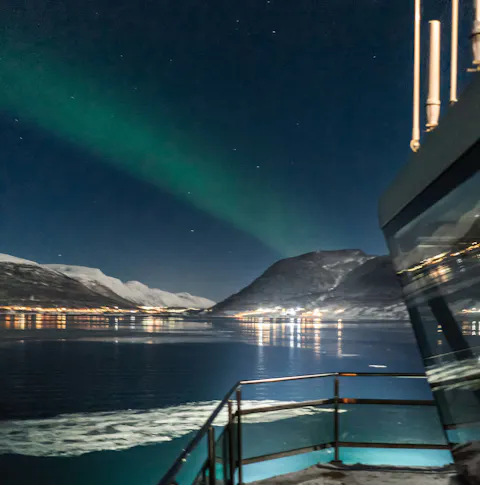 Northern Lights from our hybrid-electric boat